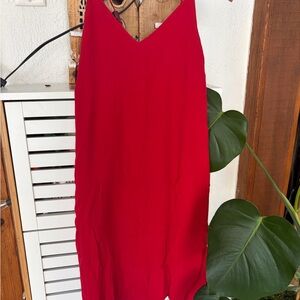 Vibrant Red Sleeveless Dress